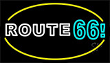 White Route 66 Block Neon Sign