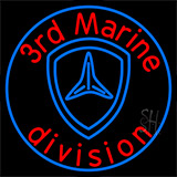 3rd Marine Division In Neon Sign