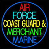 Air Force Coast Guard Merchant Marine Neon Sign