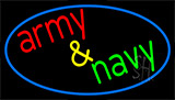 Army And Navy With Blue Neon Sign