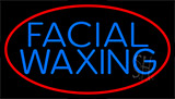 Blue Facial And Waxing Red Neon Sign