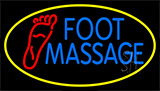 Blue Foot Massage With Yellow Neon Sign