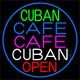 Cuban Cafe Open Neon Sign