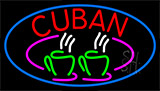 Cuban With Coffee Cup 2 Neon Sign