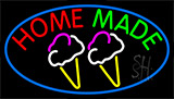 Home Made Ice Cream Cone Neon Sign