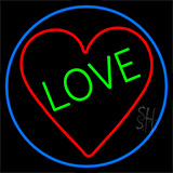 Love With Heart Neon Sign