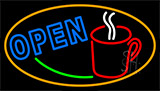 Open Coffee Mug Neon Sign