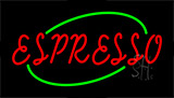 Red Espresso With Green Borders Neon Sign