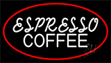 White Espresso Coffee Glass Neon Sign