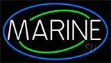 White Marine Neon Sign