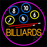 Billiards With Logo 2 Neon Sign