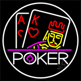 Poker With Border 1 Neon Sign