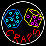 Double Stroke Craps With Dise 1 Neon Sign