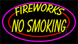Double Stroke Fire Works No Smoking 2 Neon Sign