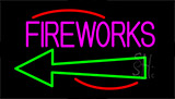 Fireworks With Arrow 2 Neon Sign