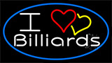 I Love Billiards 3 Neon Sign