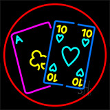Poker Cards 1 Neon Sign
