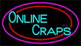 Online Craps 3 Neon Sign