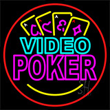 Video Poker With Cards 1 Neon Sign