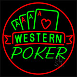 Western Poker 2 Neon Sign