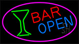 Bar Open With Wine Glass Neon Sign