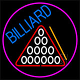 Billiard With Pink Border Neon Sign