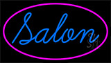 Blue Cursive Salon Neon Sign