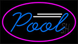 Blue Pool With Pink Border Neon Sign