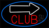 Club With Arrow Neon Sign