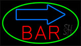 Curve Bar With Arrow Neon Sign