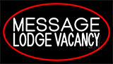 Custom Lodge Vacancy Red Border Neon Sign