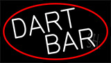 Dart Bar With With Red Border Neon Sign