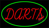 Darts With Green Border Neon Sign