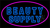 Double Stroke Blue Beauty Supply Neon Sign