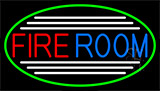 Fire Room With Green Border Neon Sign