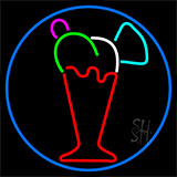 Ice Cream Glass Neon Sign