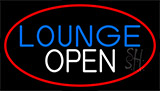Lounge Open With Red Border Neon Sign