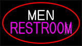 Men Restroom With Red Border Neon Sign
