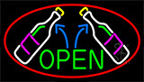 Open Wine Glass Neon Sign