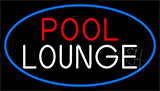 Pool Lounge With Blue Border Neon Sign