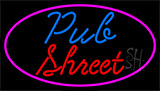 Pub Street With Pink Border Neon Sign