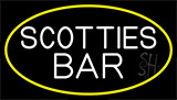 Scotties Bar With Yellow Border Neon Sign