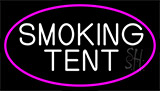 Smoking Tent With Pink Border Neon Sign