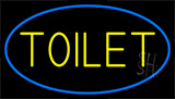 Toilet With Blue Border Neon Sign