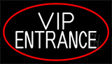 Vip Entrance With Red Border Neon Sign