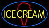 Yellow Ice Cream Cone Neon Sign