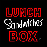 Lunch Sandwiches Box Neon Sign