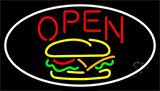 Burger Open Neon Sign
