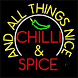 Chilli And Spice Circle Neon Sign
