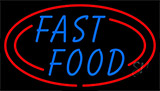 Blue Fast Food Neon Sign